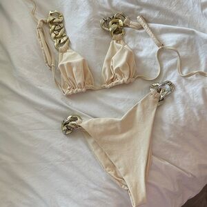 SAME swim Bikini with Gold Chain Accents